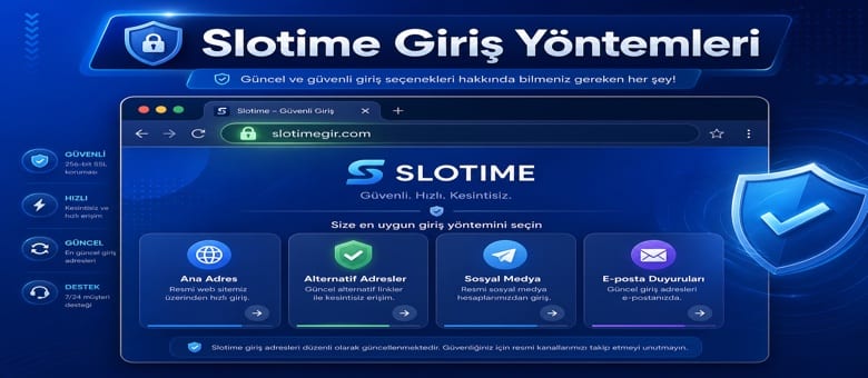 Slotime Giriş Yöntemleri Yazısı